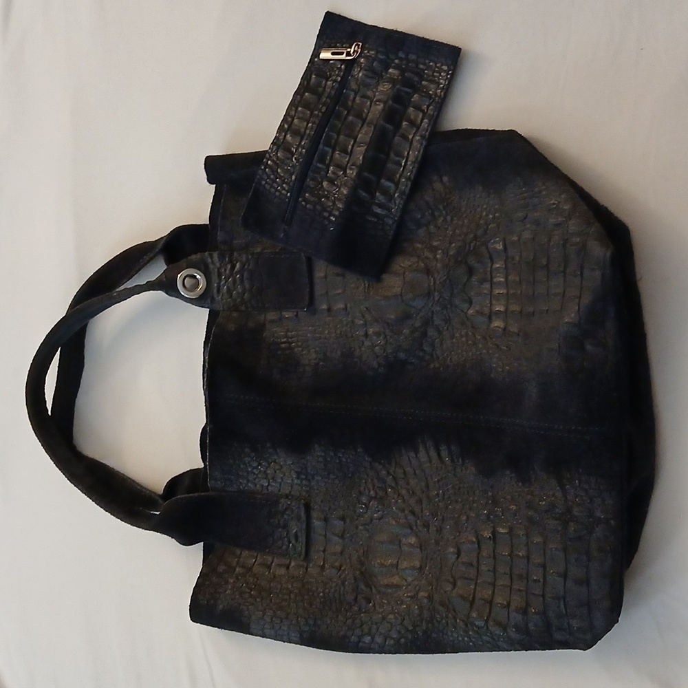 Vintage Italian Leather Tote Bag Set